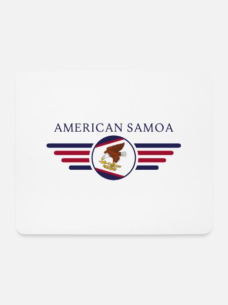 American Samoa, Eleganz Stil Design T-Shirt - Mousepad (Querformat) - Weiß