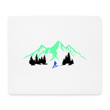 Snowboarding - Mousepad (Querformat) - Weiß - Vorne