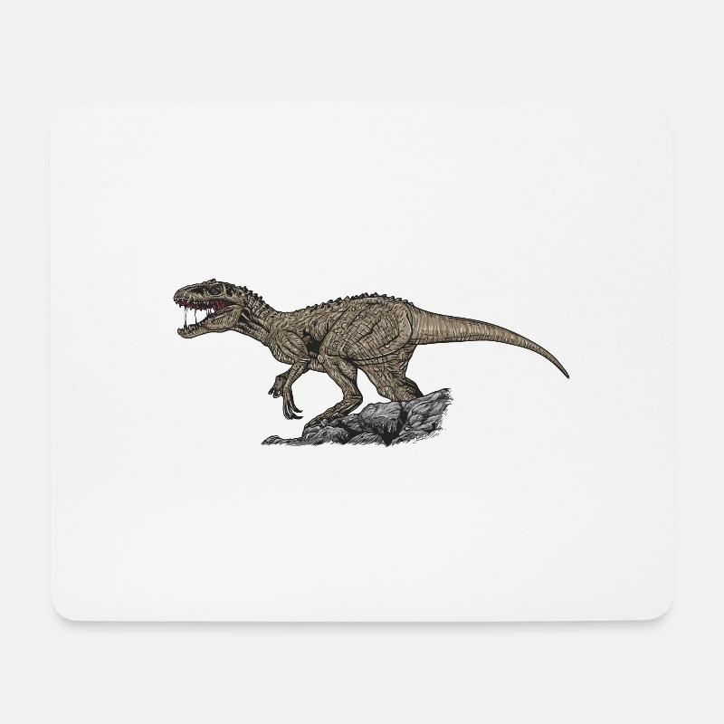 Dinosaurier // Illustration - Mousepad (Querformat) - Weiß