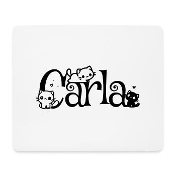 Carla Nom Prénom Chaton Nom - Tapis de souris (format paysage) - blanc - Devant