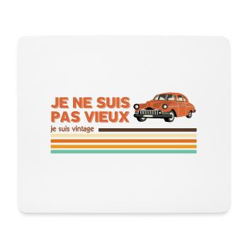 Ich bin nicht alt, ich bin Vintage - Opa Geschenk - Mousepad (Querformat) - Weiß - Vorne