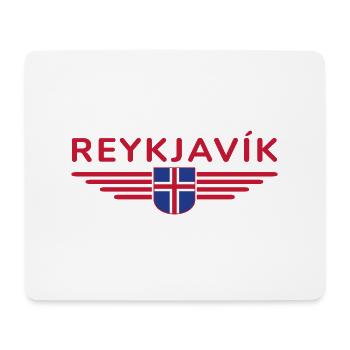 Reykjavík T-Shirt – City of the Northern Lights - Mouse Pad (horizontal) - white - Front
