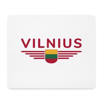 Vilnius T-Shirt – Stilvolles Statement - Mousepad (Querformat) - Weiß - Vorne