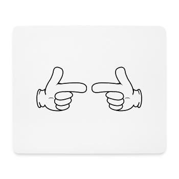 Index 2 - Tapis de souris (format paysage) - blanc - Devant