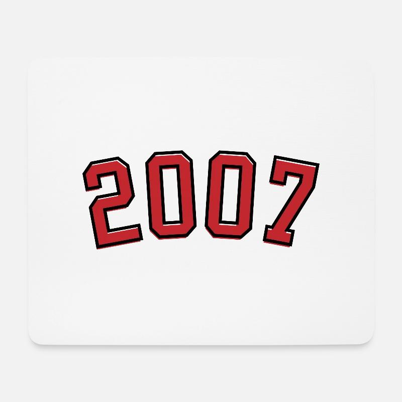 Jahrgang Sport 2007 - Mousepad (Querformat) - Weiß