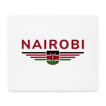 Nairobi Fans: T-Shirt für Kenia-Liebhaber - Mousepad (Querformat) - Weiß - Vorne