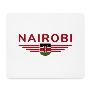 Nairobi Fans: T-Shirt für Kenia-Liebhaber - Mousepad (Querformat) - Weiß - Vorne