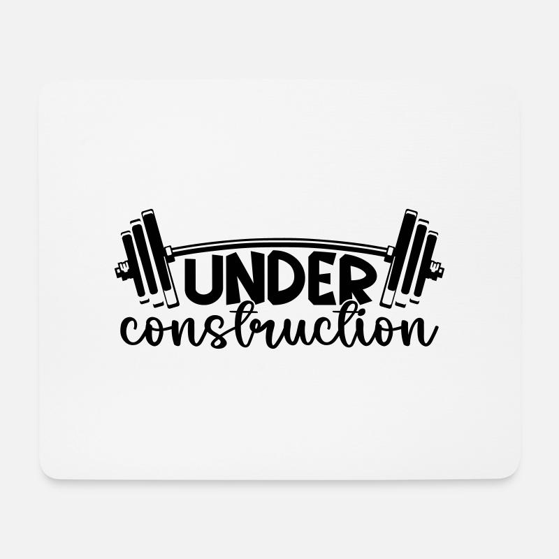 Under Construction - Mousepad (Querformat) - Weiß