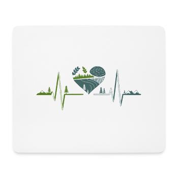 Natur - Herzschlag - Mousepad (Querformat) - Weiß - Vorne