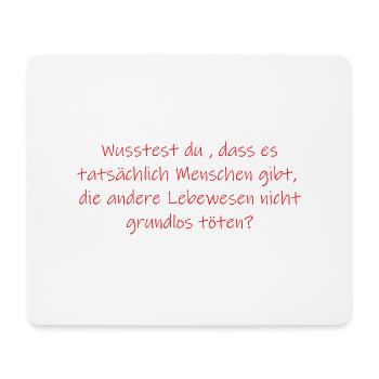 vegane Frage - Mousepad (Querformat) - Weiß - Vorne
