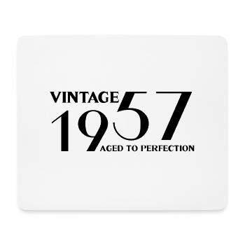 Jahrgang 1957 bis zur Perfektion gealtert - Mousepad (Querformat) - Weiß - Vorne