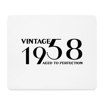 Jahrgang 1958 bis zur Perfektion gealtert - Mousepad (Querformat) - Weiß - Vorne