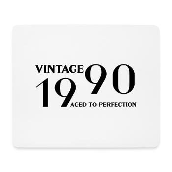 Vintage 1990 aged to perfection - Tapis de souris (format paysage) - blanc - Devant