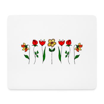 Blumen - Mousepad (Querformat) - Weiß - Vorne