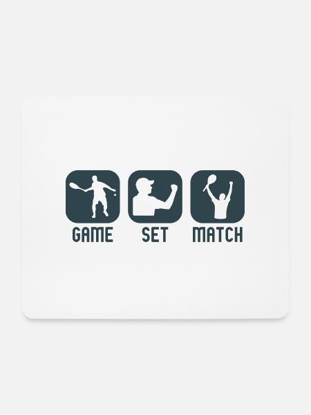 tennis - Mousepad (Querformat) - Weiß