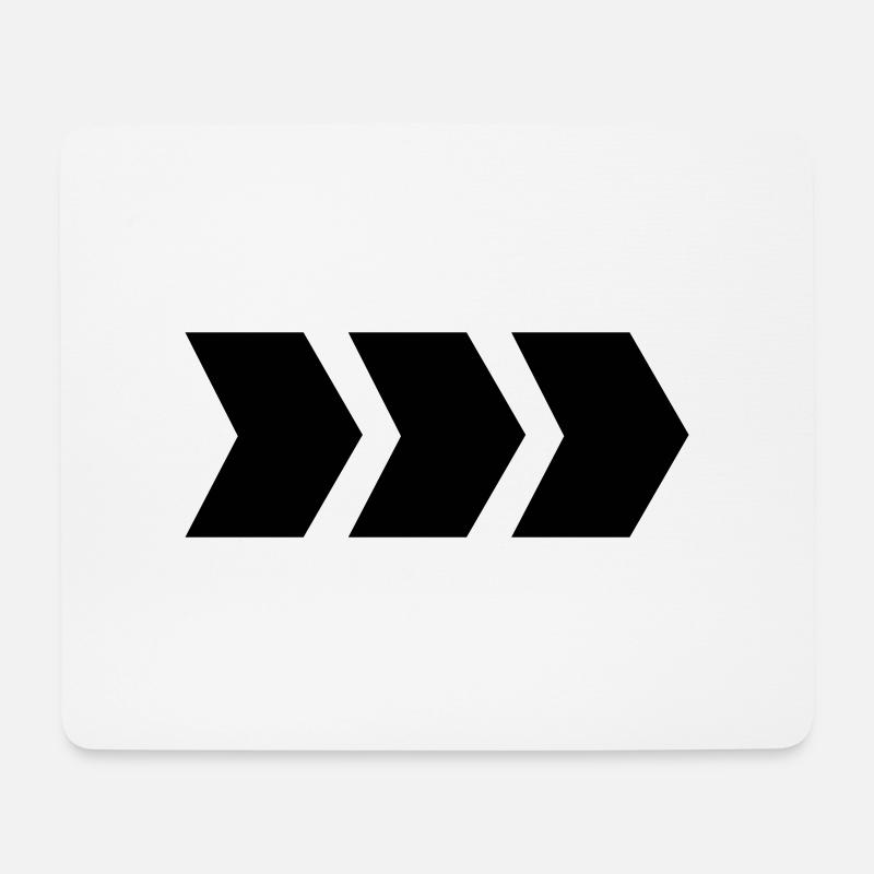 pfeil - Mousepad (Querformat) - Weiß