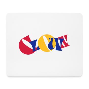 Clown Bunte Buchstaben Text Logo Witzig Lustig - Mousepad (Querformat) - Weiß - Vorne