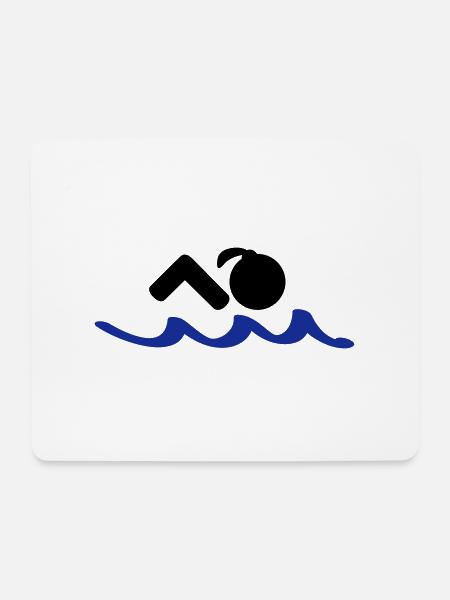 swimming - Mouse Pad (horizontal) - white