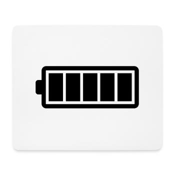 Akku, voll - Mousepad (Querformat) - Weiß - Vorne