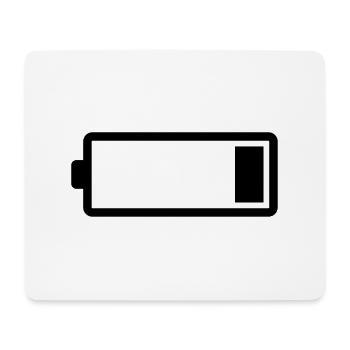 Akku, 20 Prozent - Mousepad (Querformat) - Weiß - Vorne