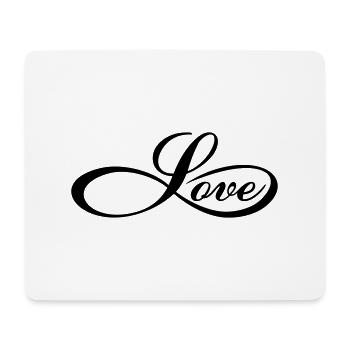 Infinity love forever unendliche Liebe Zeichen - Mousepad (Querformat) - Weiß - Vorne