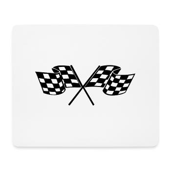 racing flags sport - Mouse Pad (horizontal) - white - Front