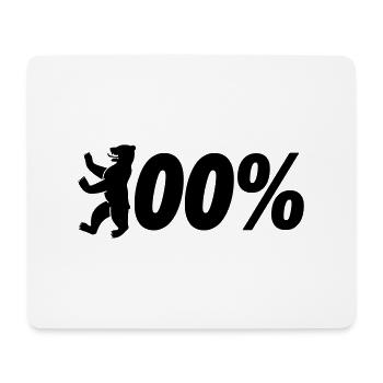 100% Berlin - Mousepad (Querformat) - Weiß - Vorne