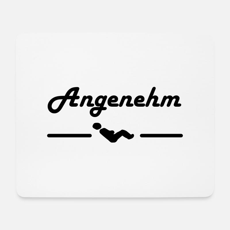 Angenehm - Mousepad (Querformat) - Weiß