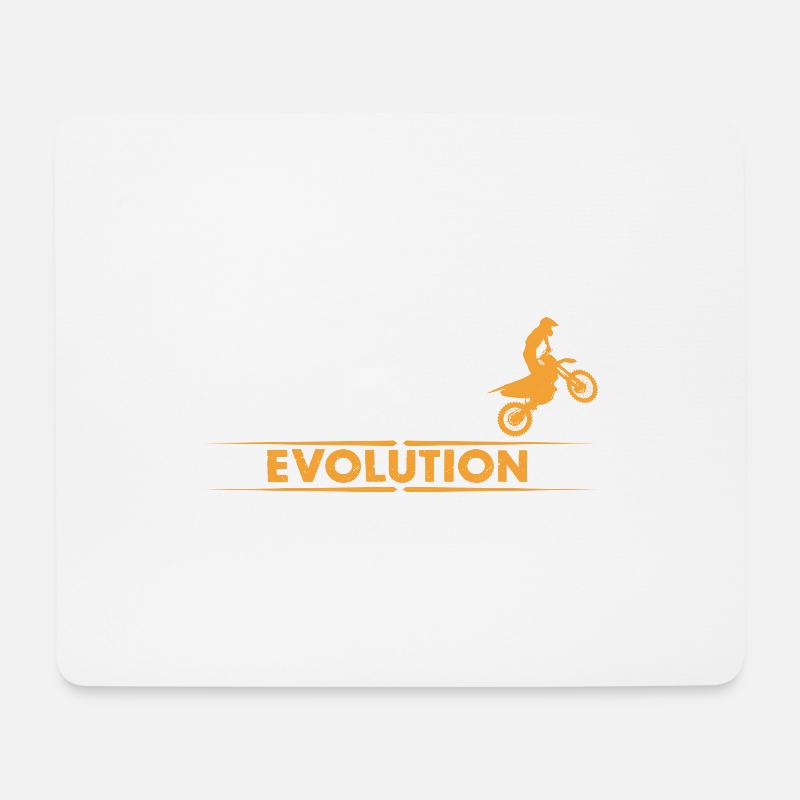 Motocross Evolution - orange/weiss - Mousepad (Querformat) - Weiß