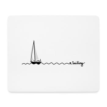 love sailing - Mousepad (Querformat) - Weiß - Vorne