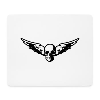 flying_skull - Mousepad (Querformat) - Weiß - Vorne