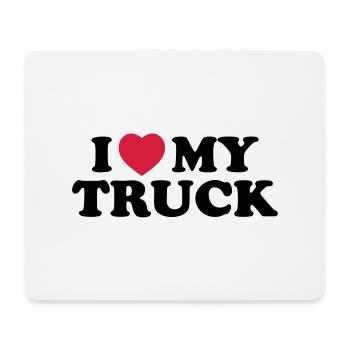 I love my truck - Tapis de souris (format paysage) - blanc - Devant