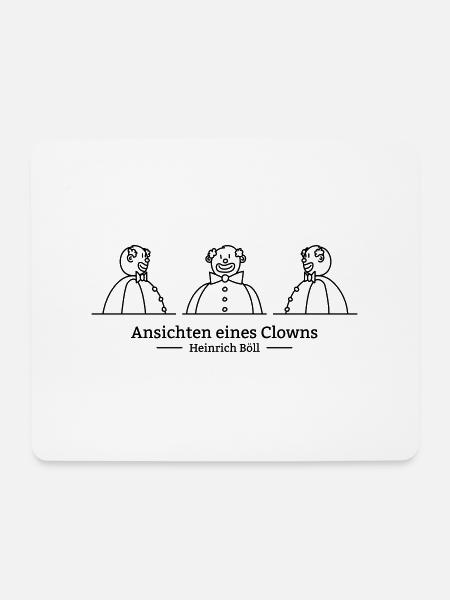 Ansichten eines Clowns (einfarbig) - Mousepad (Querformat) - Weiß