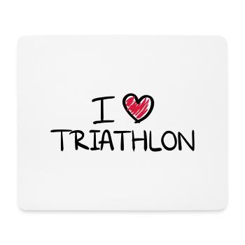 i_love_triathlon__f2 - Mousepad (Querformat) - Weiß - Vorne
