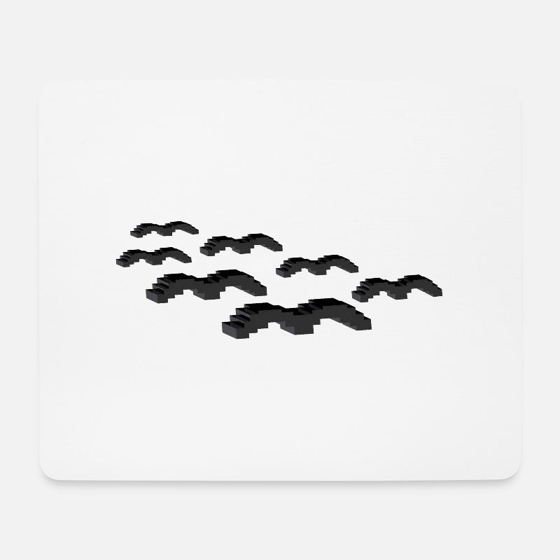 Birds - Mousepad (Querformat) - Weiß