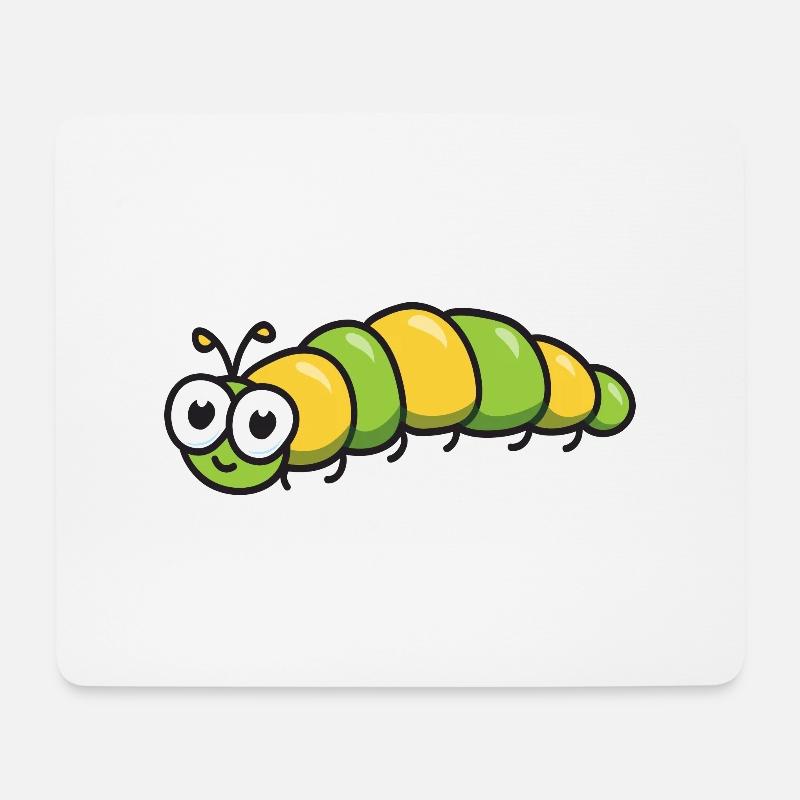 Raupe - Mousepad (Querformat) - Weiß