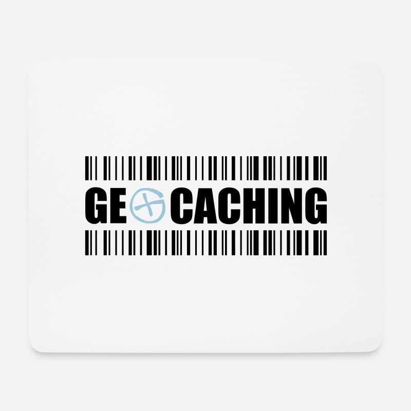 Geocaching Barcode - 2colors - 2O12 - Mousepad (Querformat) - Weiß