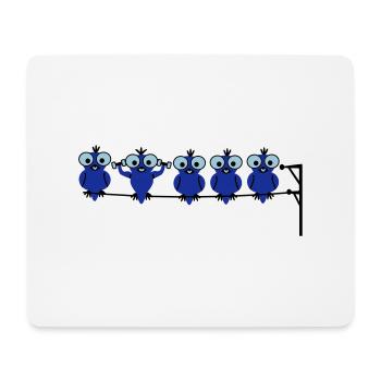 Vogel Sport - Mousepad (Querformat) - Weiß - Vorne