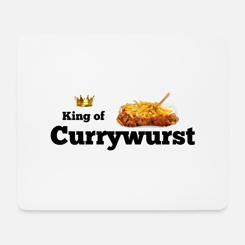 King of Currywurst - Mousepad (Querformat) - Weiß