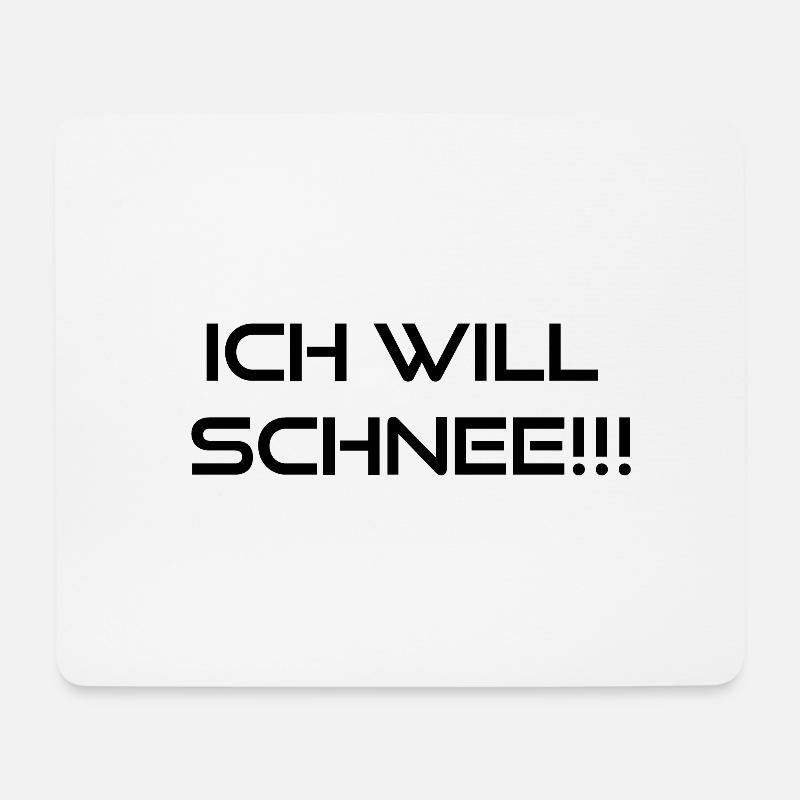 ich will schnee - Mousepad (Querformat) - Weiß
