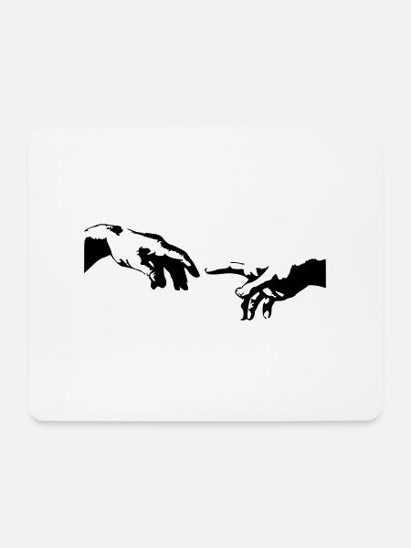 der Hand - Mousepad (Querformat) - Weiß