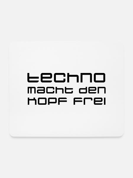 Techno-Leidenschaft - Mousepad (Querformat) - Weiß