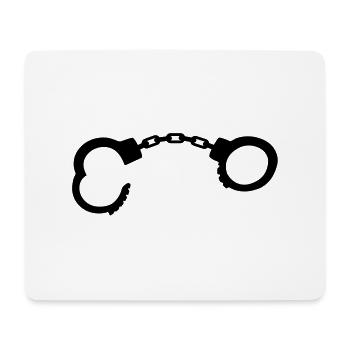 handschellen__f1 - Mousepad (Querformat) - Weiß - Vorne