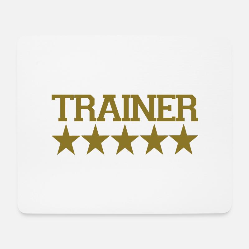 trainer - Mousepad (Querformat) - Weiß
