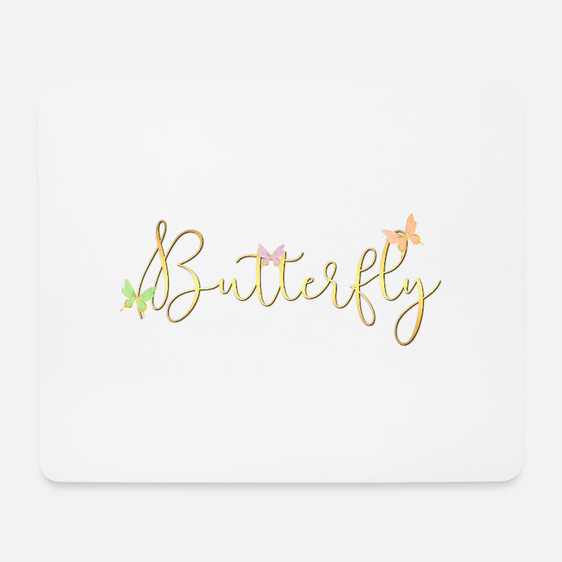 Schmetterling | Schmetterling - Mousepad (Querformat) - Weiß