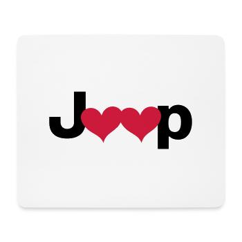 Jeep Love - Mousepad (Querformat) - Weiß - Vorne