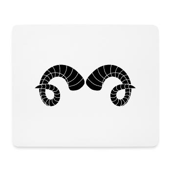 horns - Mouse Pad (horizontal) - white - Front