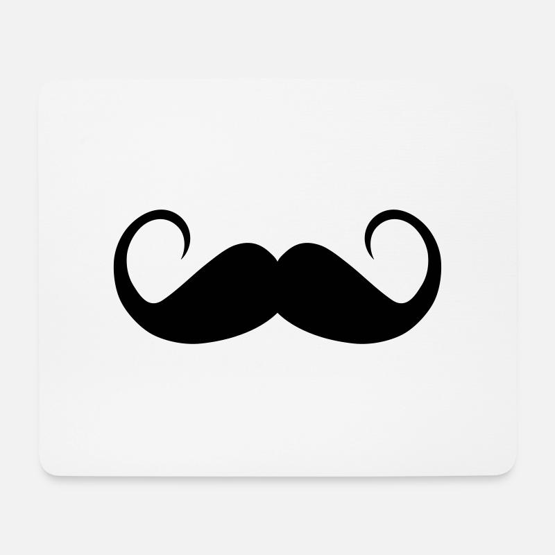 Schnurrbart - Mousepad (Querformat) - Weiß
