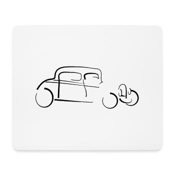 Hot Rod - Mousepad (Querformat) - Weiß - Vorne