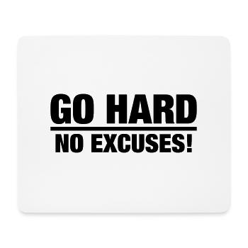 go_hard_no_excuses_f1 - Tapis de souris (format paysage) - blanc - Devant